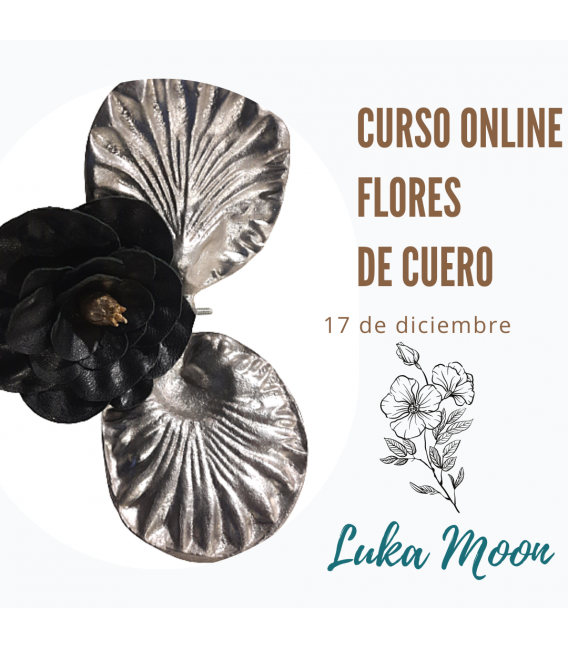 Curso online de flores en cuero 17 de diciembre.